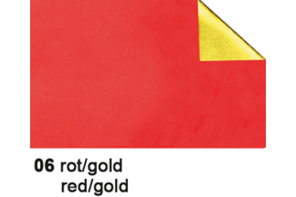 URSUS Bastelfolie Alu 50x80cm 4442106 90g, rot/gold