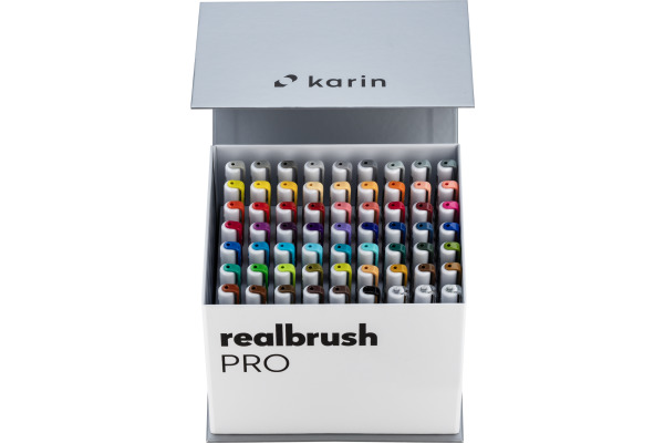 KARIN Real Brush Pen Pro 0.4mm 31C7 Mega Box, 3 Blender 60 Stück