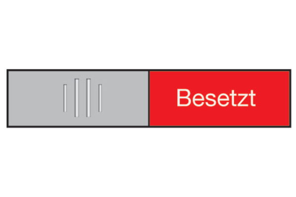 BEREC Türschild 27,4x102mm 314.081 Alu, Frei-Besetzt