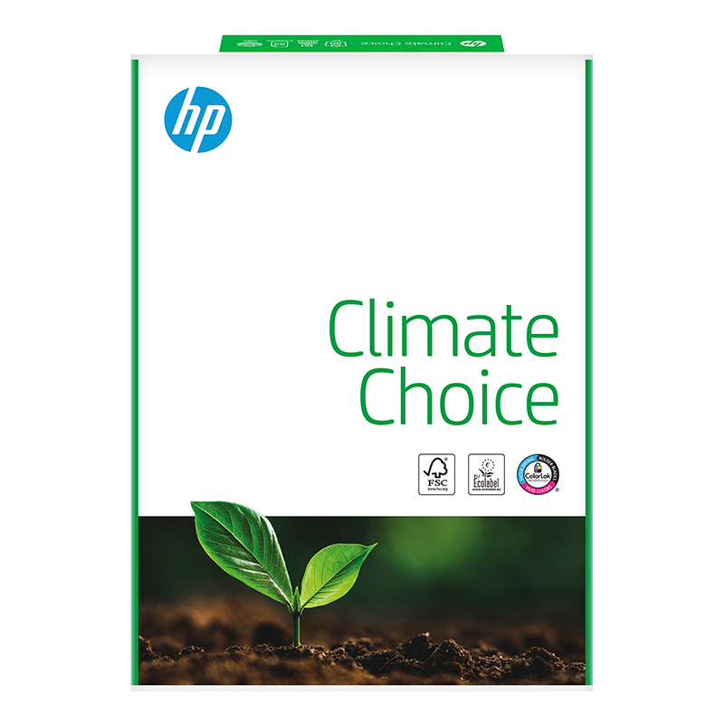 Kopierpapier HP Climate Choice A4 80g, hochweiss 1 Palette 100'000 Blatt zu Box 5x500 Bl./Bg.