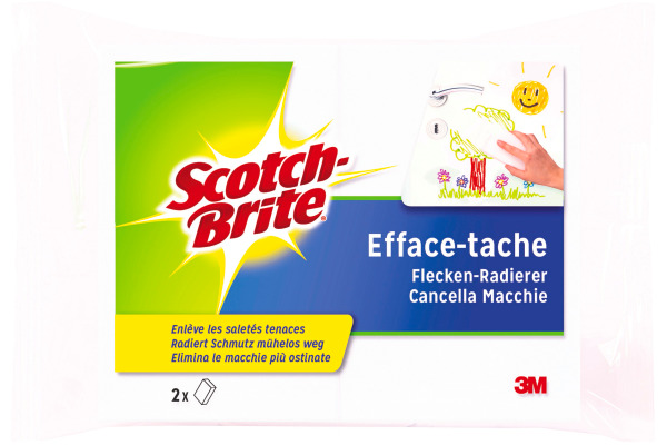 SCOTCH-BR Flecken-Radierer 11x7x3cm SB831/2 Magic2, weiss 2 Stück