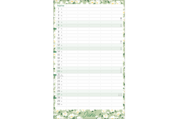 HEYE Familienplaner 2027 23697+27 Flower Time 21x45cm