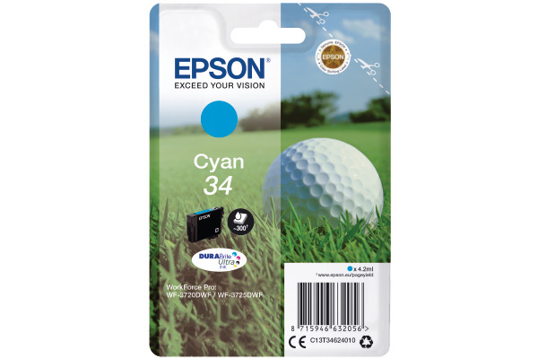 EPSON Tintenpatrone cyan T346240 WF-3720/3725DWF 300 Seiten