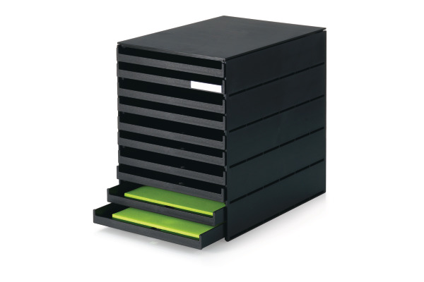 STYRO Schubladenbox styroval pro 14-8002 schwarz/schwarz 10 Fächer