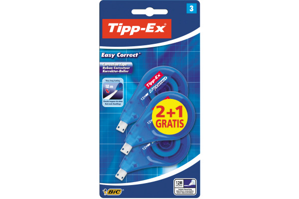 TIPP-EX Korrekturroller 4.2mmx12m 8395492 Easy Correct 2+1