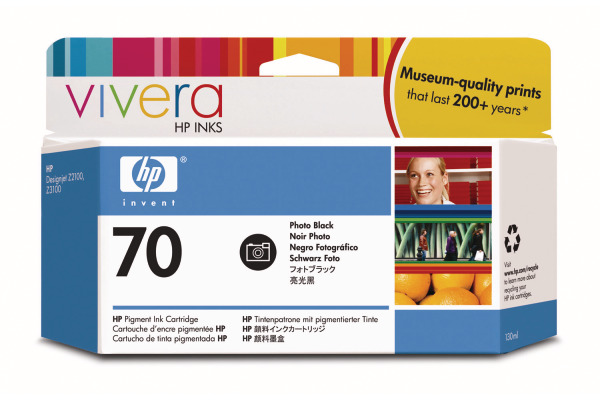 HP Tintenpatrone 70 schwarz photo C9449A DesignJet Z2100/3100 130ml