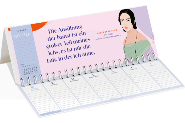 ARS EDITI Tischkalender 2027 13932 Kluge Frauen DE 29.7x11.5cm