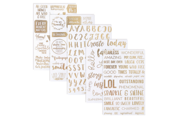 I AM CREA Stickerbook 4087.474 Goldfolie klar, 5 Blatt