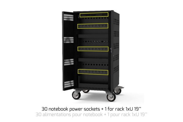 PORT naotic Charging Cabinet 901974 30 Notebooks+Rack 1XU 19Zoll