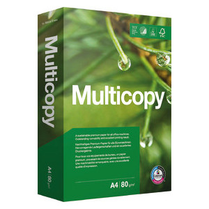 Kopierpapier Multicopy A4 80g, weiss matt geriest 2500 Blatt (Box 5x500 Blatt)