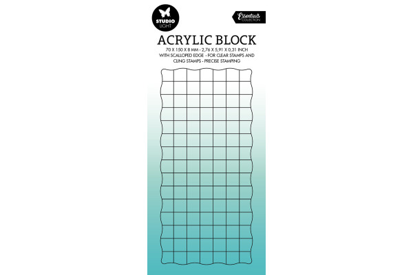 STUDIO LI Acryl-Stempelblock 15x7x0.8cm ASB02