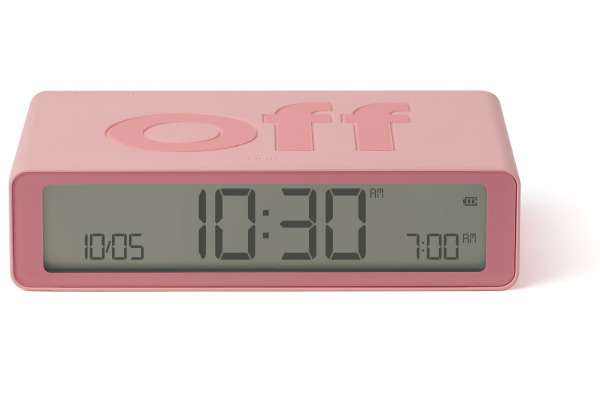 LEXON Wecker Flip Classic LR157P4 pink, USB-C