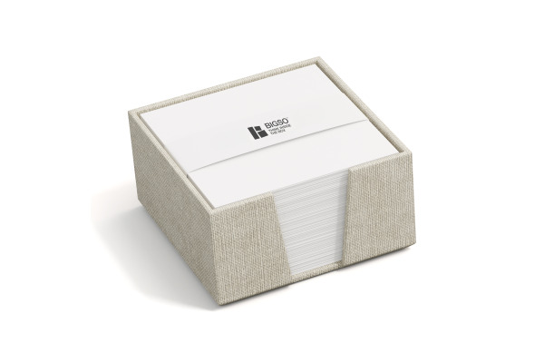 BIGSO BOX Zettelkasten James 110x110mm 2711C5501 Leinen beige