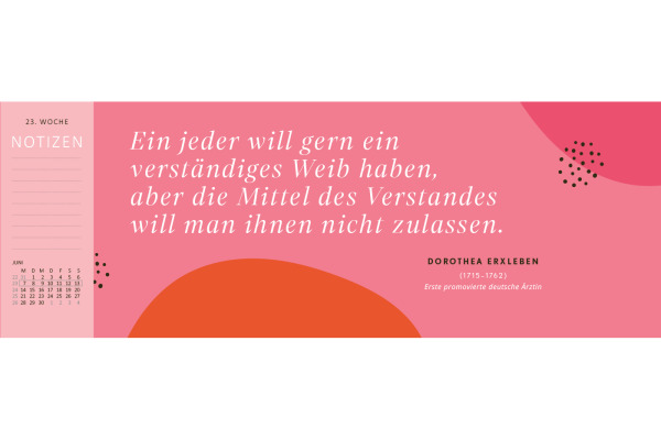 ARS EDITI Tischkalender 2027 13932 Kluge Frauen DE 29.7x11.5cm