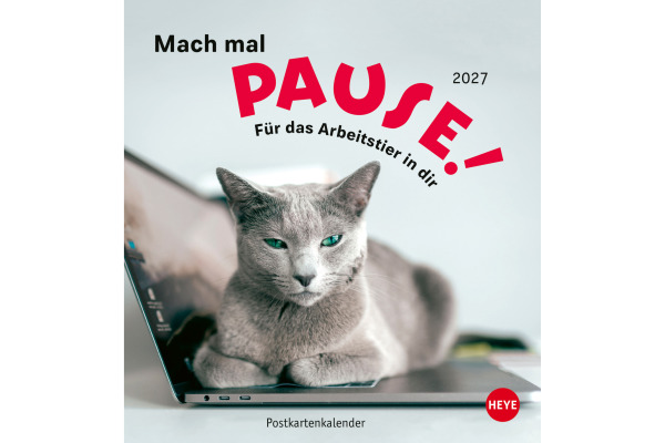 HEYE Postkarten.Kalender Pause 2027 23023+27 1M/1S DE 16x17cm