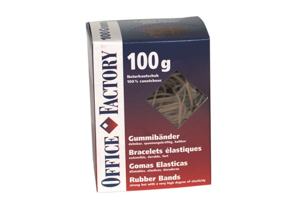 SMART OF. Gummibänder 80x3mm 601132 braun, ø50mm 100g