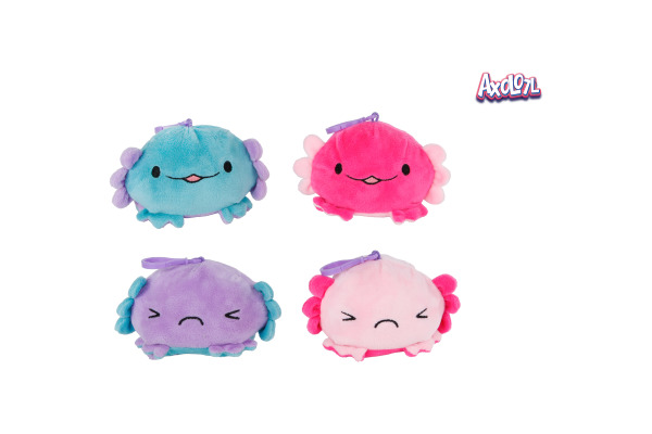 ROOST Wendeplüsch Axolotl 10cm 660582 4 ass., mit Schlüsselanhänger