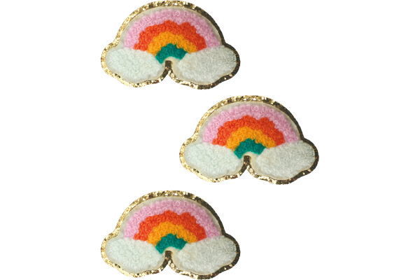 I AM CREA Iron-On Patch 1214.11 Regenbogen 3 Stück