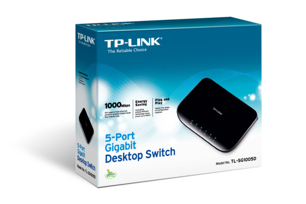 TP-LINK 5-Port-Gigabit-Desktop-Switch TLSG1005D 10/100/1000 Mbit/s