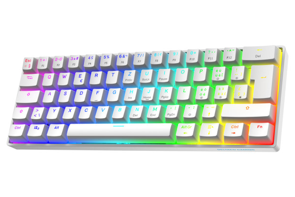 DELTACO Mechanical Keyboard DK470   GAM-175-W Hot-Swap,KTT Switches,White