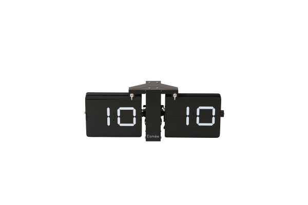 ESMEE Wanduhr Flip Clock 240.006.0 schwarz