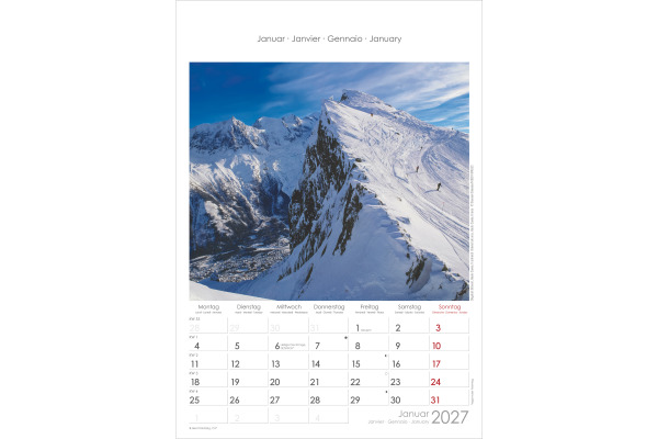 ALPHA EDI Bildkalender 2027 161039 Alpen 23.7x34cm