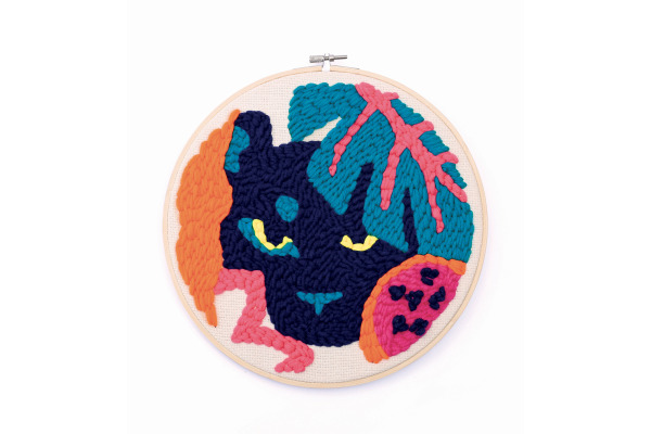 GRAINECRÉ Punch Needle Kit 25cm GC-420326 Panther