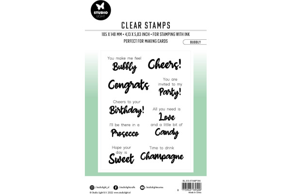 STUDIO LI Klarischtstempel Bubbly STAMP356 14.8x10.5x0.3cm