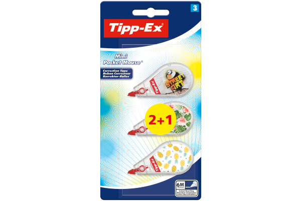 TIPP-EX Mini Pocket Mouse 8516810 Decors, ass. 3 Stk.