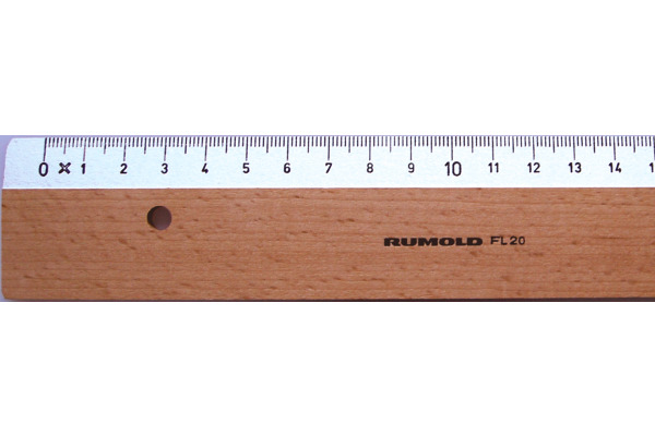 RUMOLD Flachlineal 100cm FL20/100 weiss