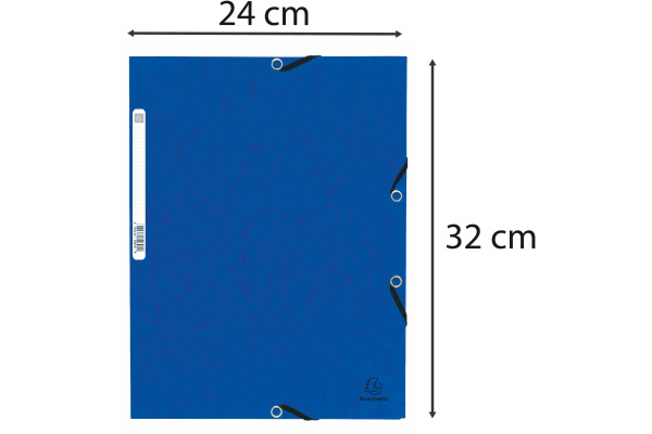EXACOMPTA Gummibandmappe A4+ 55302E blau manila