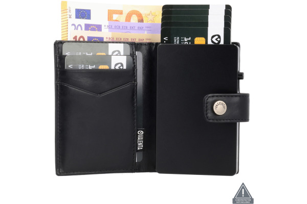VALENTA Card Wallet Leather 588386 Luxe Black