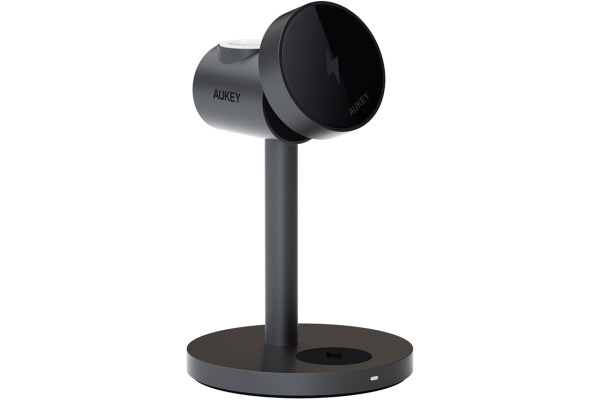 AUKEY MagFusion 3-IN-1 Fastcharger LC-MC311 Qi2 Wirel.Charger 15W, Black