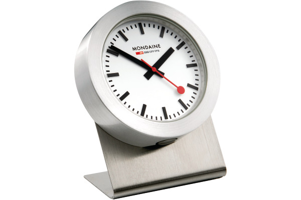 MONDAINE Tischuhr 50mm A660.81SB silber, magnetisch