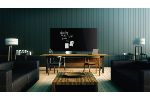 MAGNETOP. Design-Glasboard 600x400mm 13402012 schwarz, magnetisch