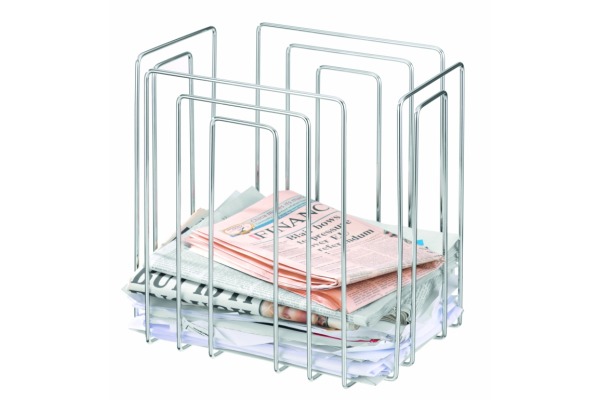 TMP Papiersammler/Zeitungsbinder 1111.01 chrom 37x27x37cm