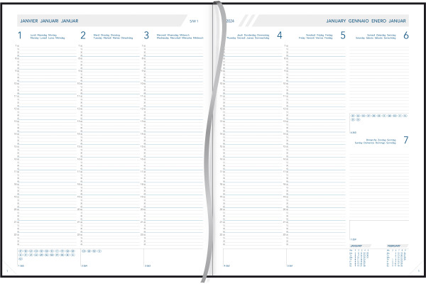 AURORA Agenda Florence PAW 2027 2715B 1W/2S blau ML 21x27cm