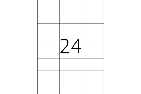 HERMA Universal-Etiketten 70x37mm 4464 weiss 2400 St./100 Blatt