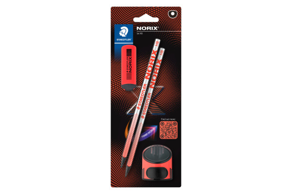 STAEDTLER Bleistift NORIX HB 181SBK2-2 inkl. Spitzer,Radierer 2 Stück