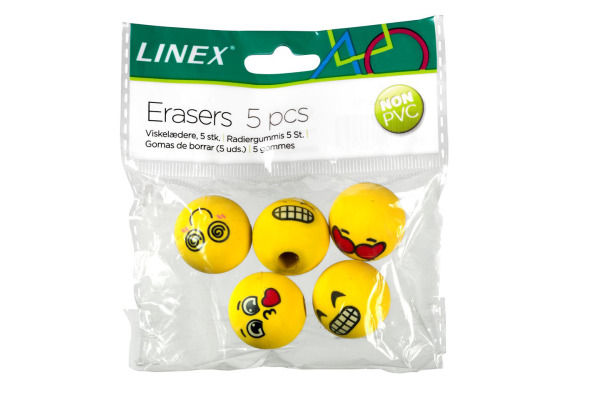 LINEX Radierer 400114751 bunt 5 Stück