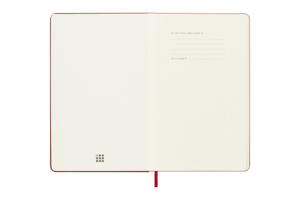 MOLESKINE Wochen-Notizkalender 26/27 DHF218WN3 18M liniert HC rot 13x21cm