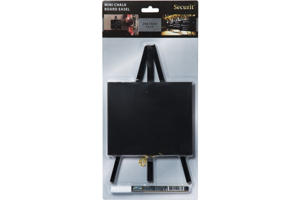 SECURIT Kreidetafel-Staffelei MINI MNI-BL-KR schwarz 24.4x15x13.5cm