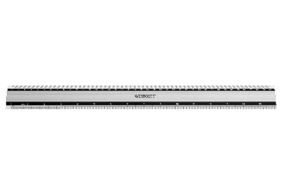 WESTCOTT Aluminium Lineal 40cm E-1019200 cm/inch Scala
