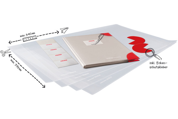 HERLITZ Buchhülle easy cover 50014743 5 Stück Flexibel