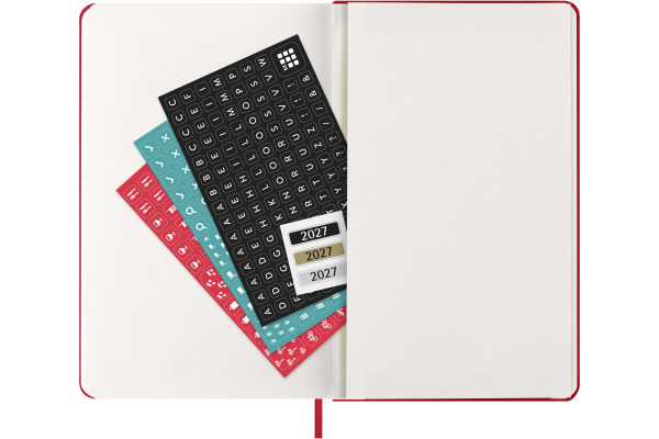 MOLESKINE Agenda Classic Large 2027 DHF212WN3 1W/1S scharlachrot HC 13x21cm