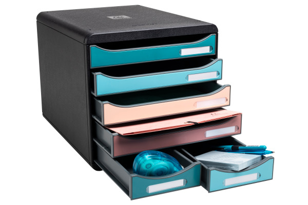 EXACOMPTA Schubladenbox Skandi A4+ 312606D multicolor 6 Schubladen