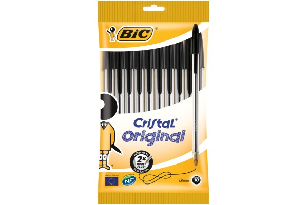 BIC Kugelschreiber Cristal 516353 schwarz, 10 Stück