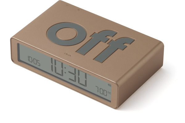 LEXON Wecker Flip Classic LR157D1 gold, USB-C