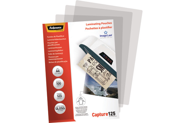 FELLOWES Laminiertasche 216x303mm 5307407 glanz, 125my 100 Stk