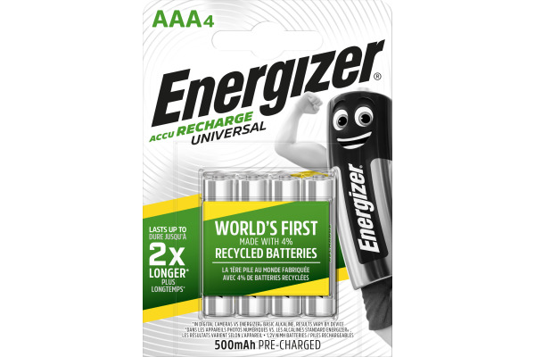 ENERGIZER Batterie Akku E30137570 AAA/HR03, 500mAh, 4 Stück
